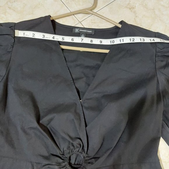 I.N.C. INTERNATIONAL CONCEPTS Women's V-Neck Puff-Sleeve Mini Dress MEDIUM - Picture 8 of 14